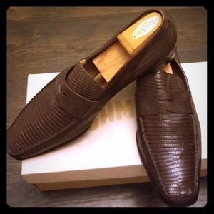 Lizard skin loafers